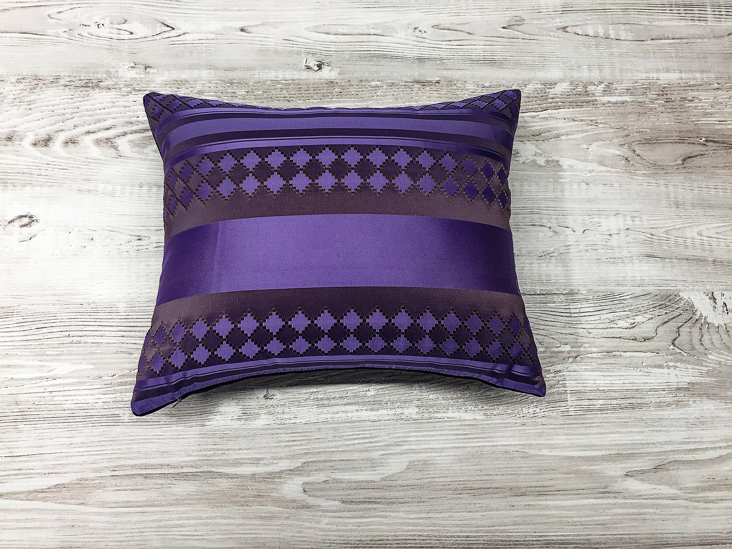 Luxury cushion "Purple Velvet & Silk"