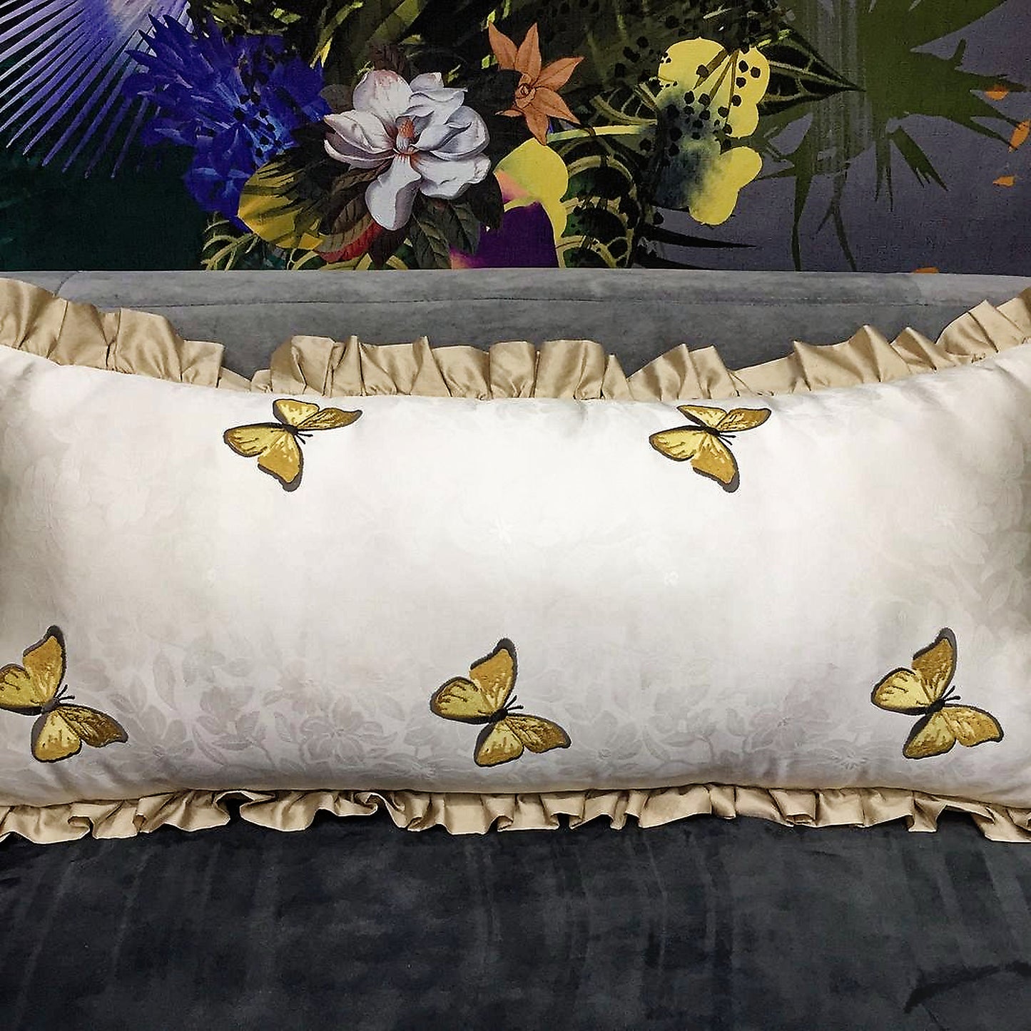 Luxury cushion "Butterflies in Flight"
