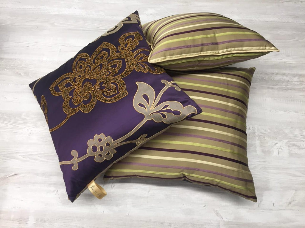 Colección Seda Violeta y a Rayas